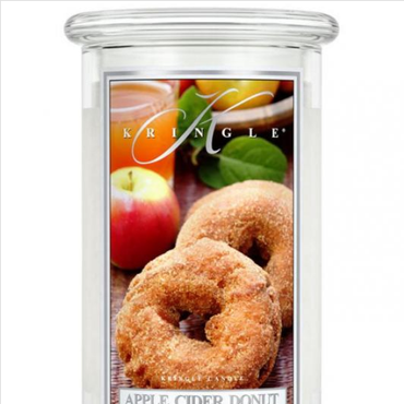  Kringle Candle - Apple Cider Donut - duży, klasyczny słoik (623g) z 2 knotami 